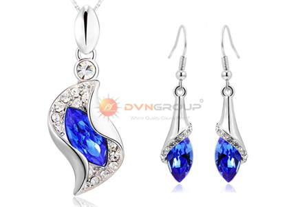 Silver Plated | CZ Studded Pendant Sets